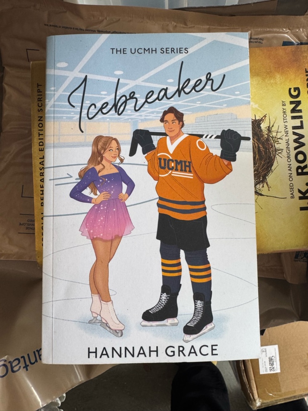 Icebreaker by Hannah Grace - Illustrated Book Cover (White, Orange, Purple)